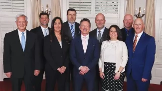 A group of people standing together