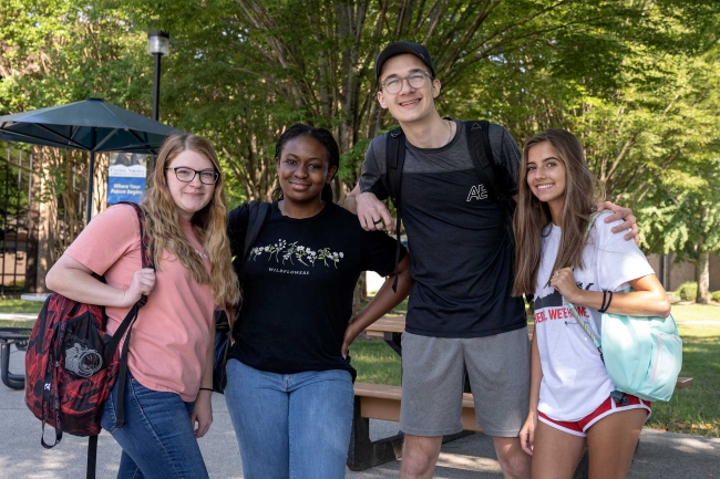 Group of students smiling at the camera